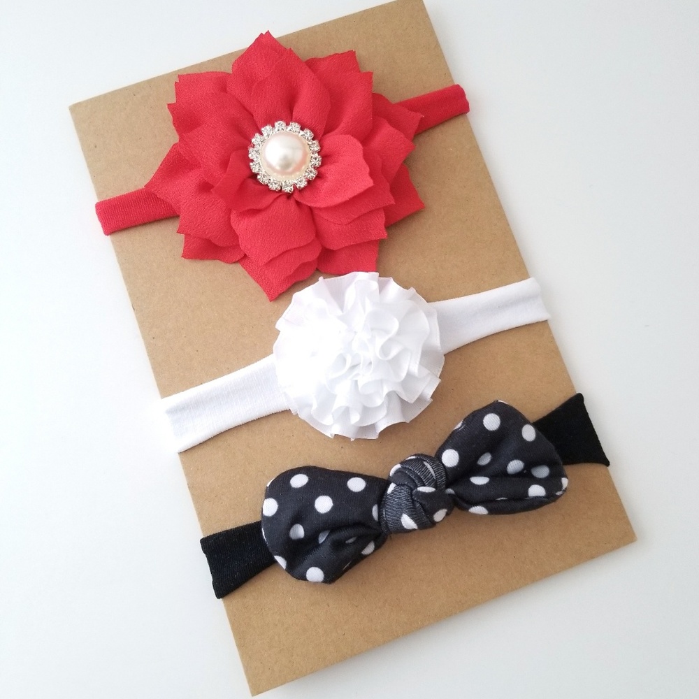 Set of 3 Handmade Headbands